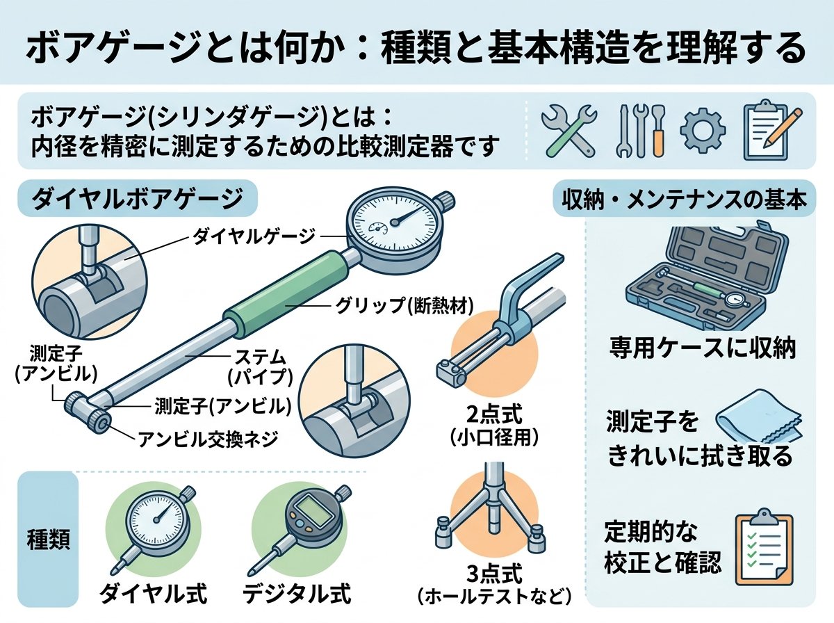 ボアゲージとは何か:種類と基本構造を理解する