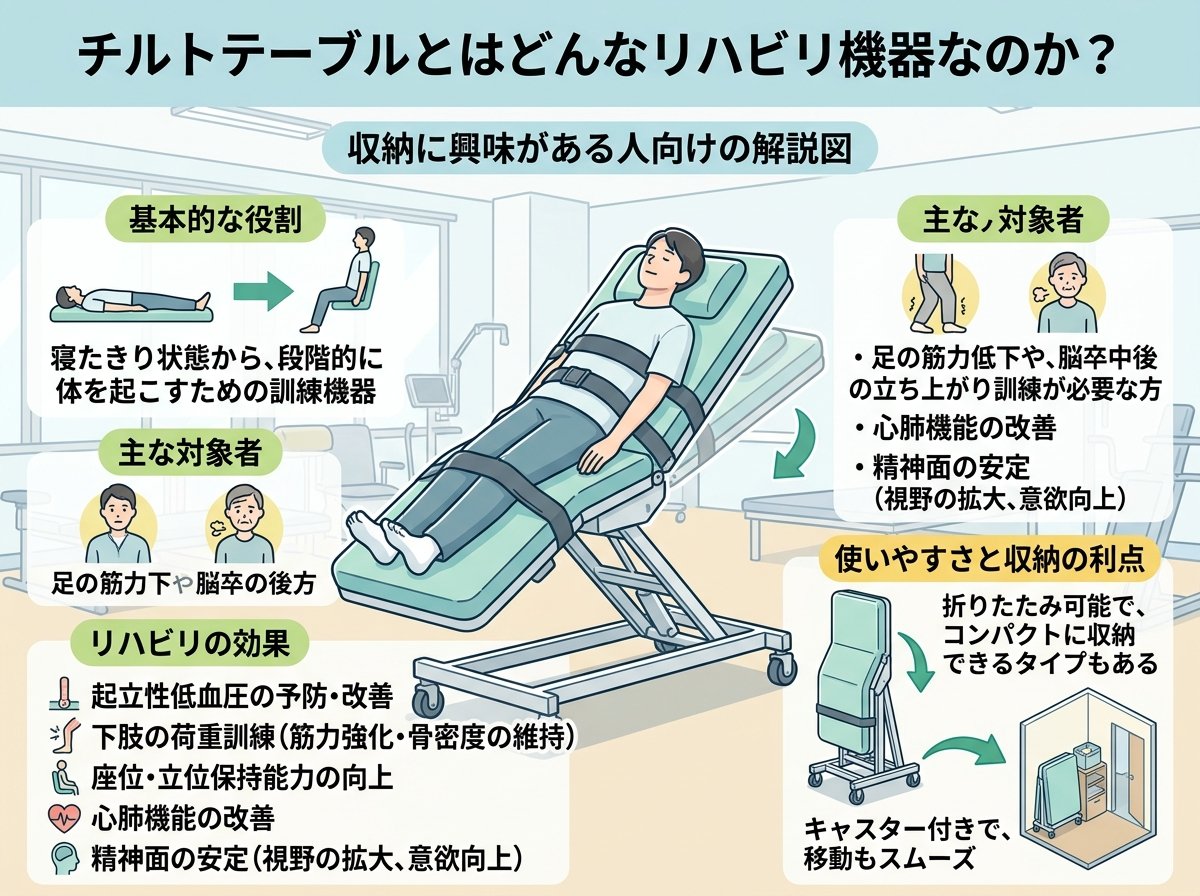 チルトテーブルとはどんなリハビリ機器なのか
