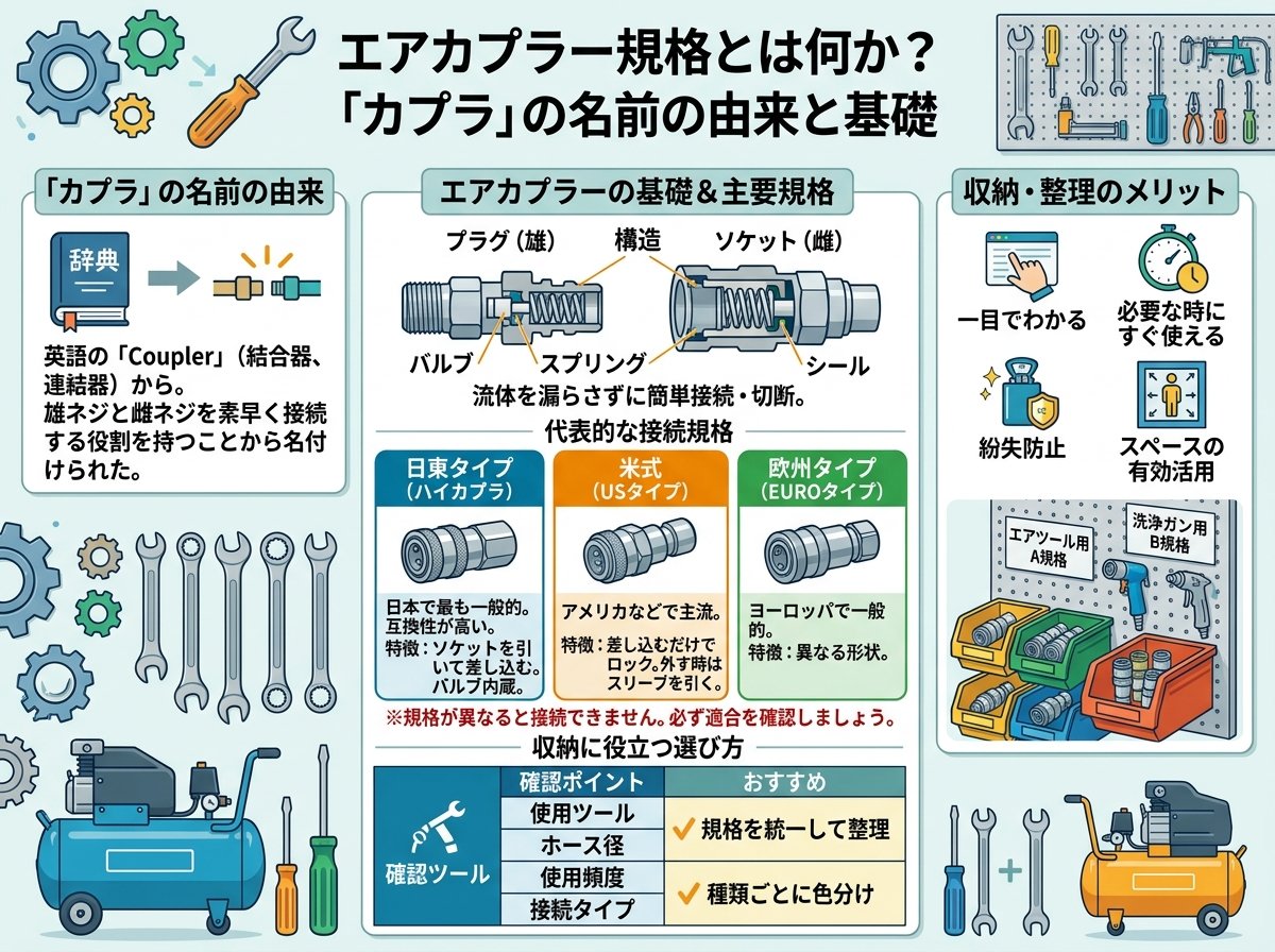 エアカプラー規格とは何か?「カプラ」の名前の由来と基礎