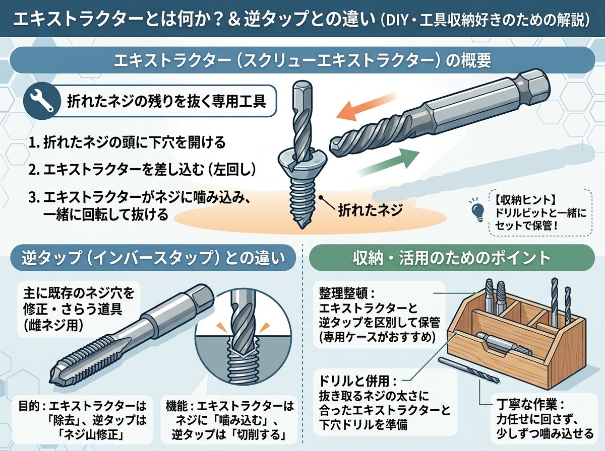 エキストラクターとは何か・逆タップとの違い