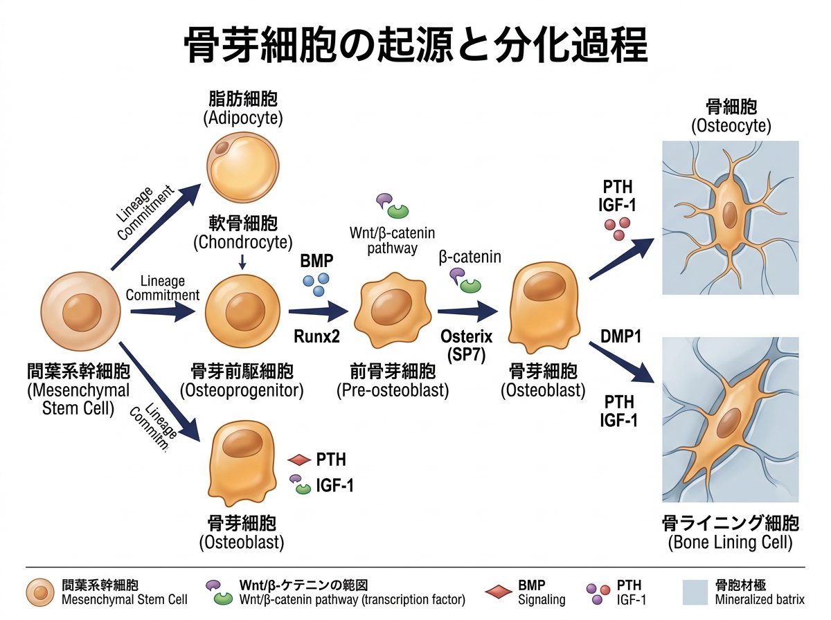 骨芽細胞の起源と分化過程