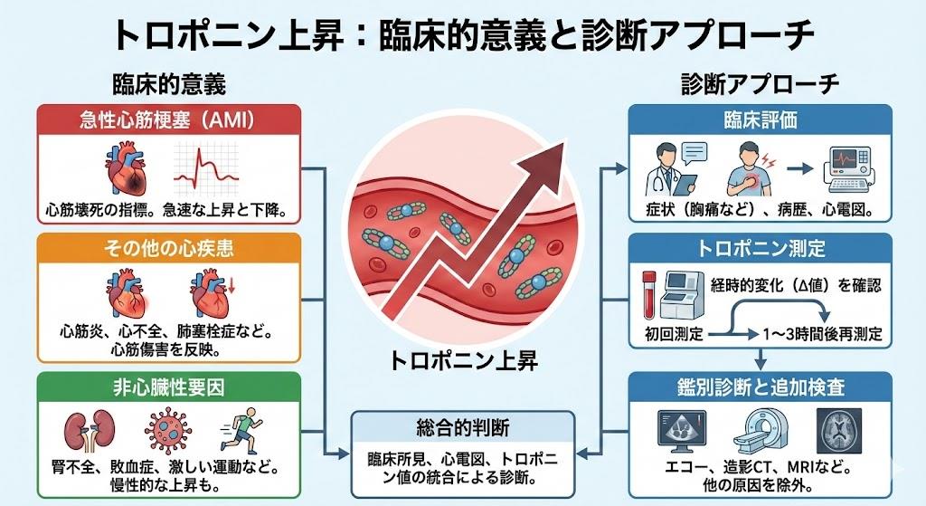 トロポニン上昇の臨床的意義と診断アプローチ