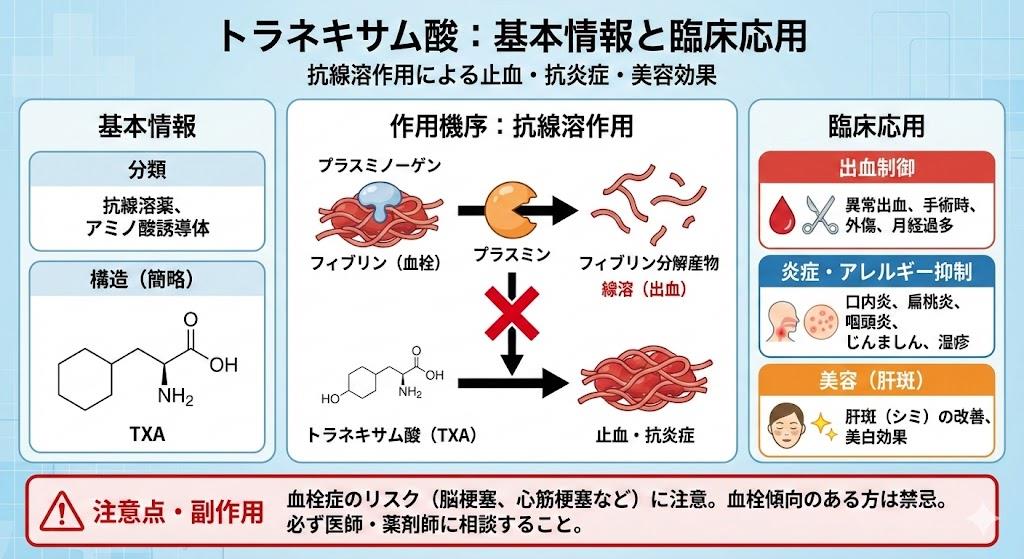 トラネキサム酸の基本情報と臨床応用