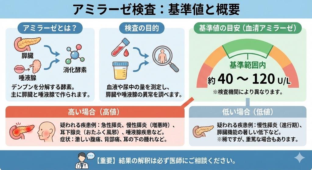 アミラーゼ基準値と検査