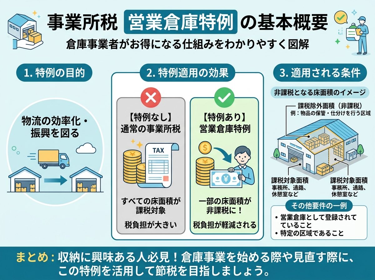 事業所税営業倉庫特例の基本概要