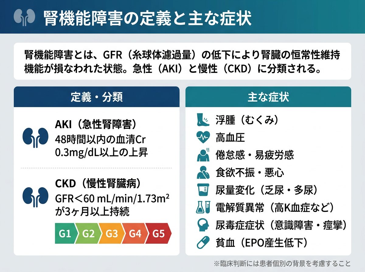 腎機能障害の定義と主な症状