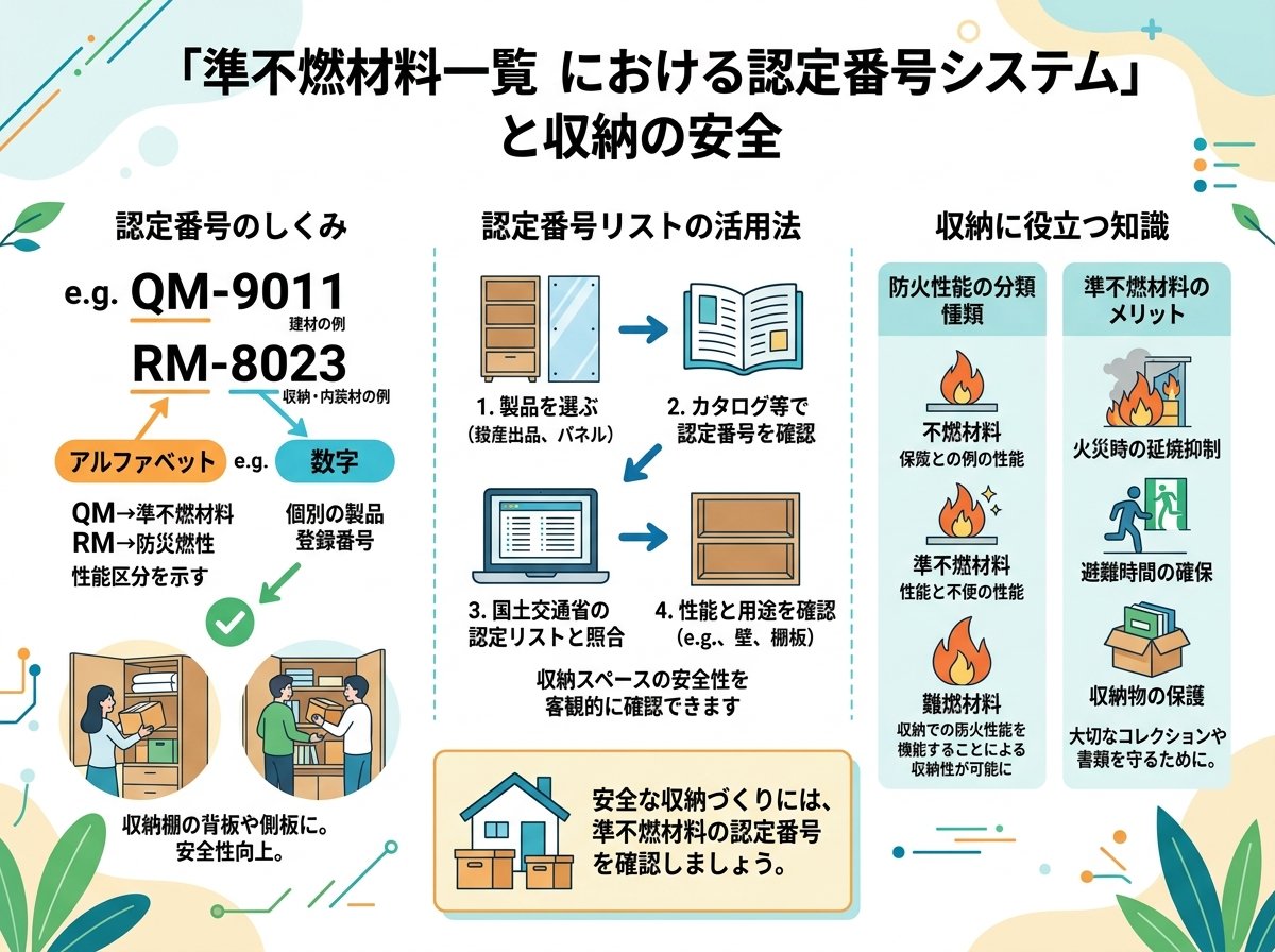 準不燃材料一覧における認定番号システム
