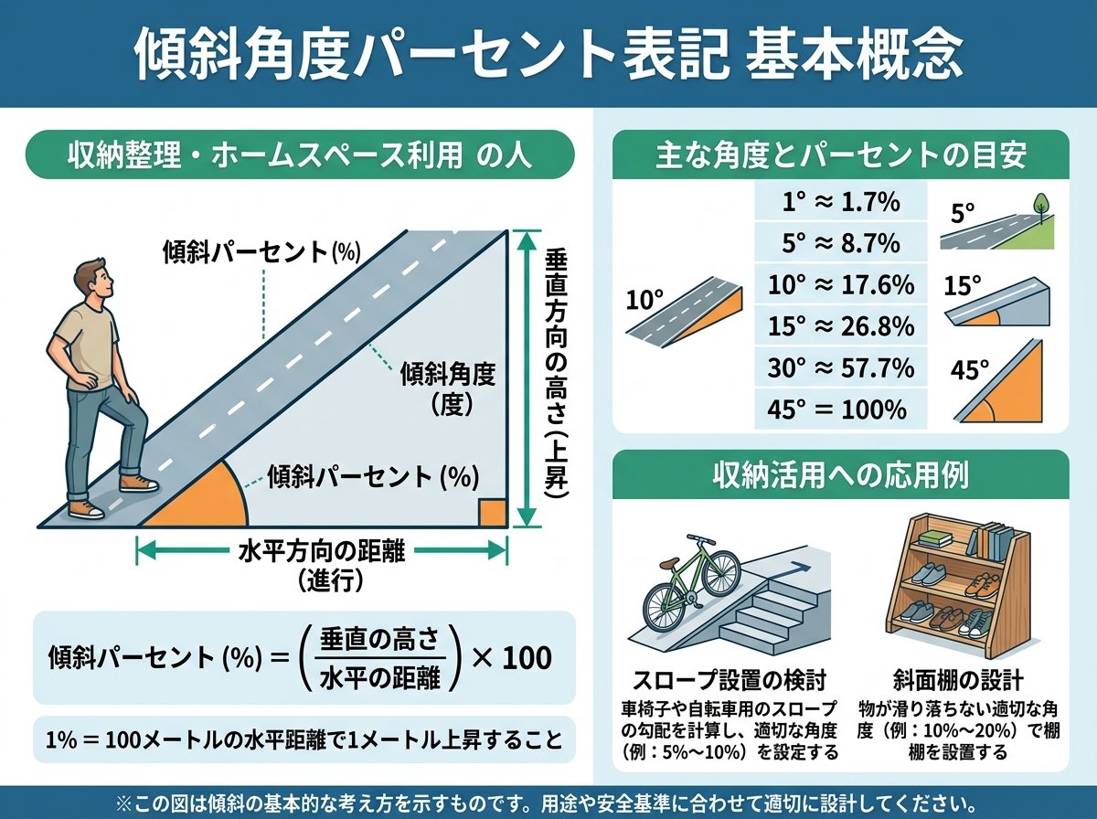 傾斜角度パーセント表記基本概念