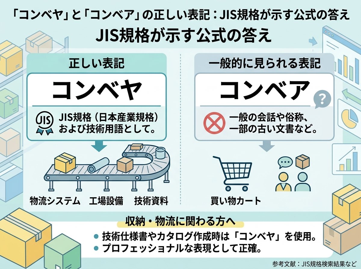 コンベヤとコンベアの正しい表記:JIS規格が示す公式の答え