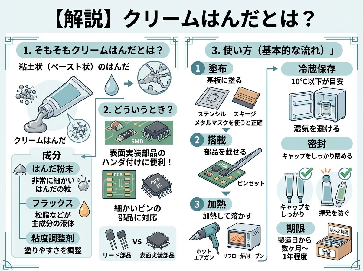 クリームはんだの使い方:そもそもクリームはんだとは何か