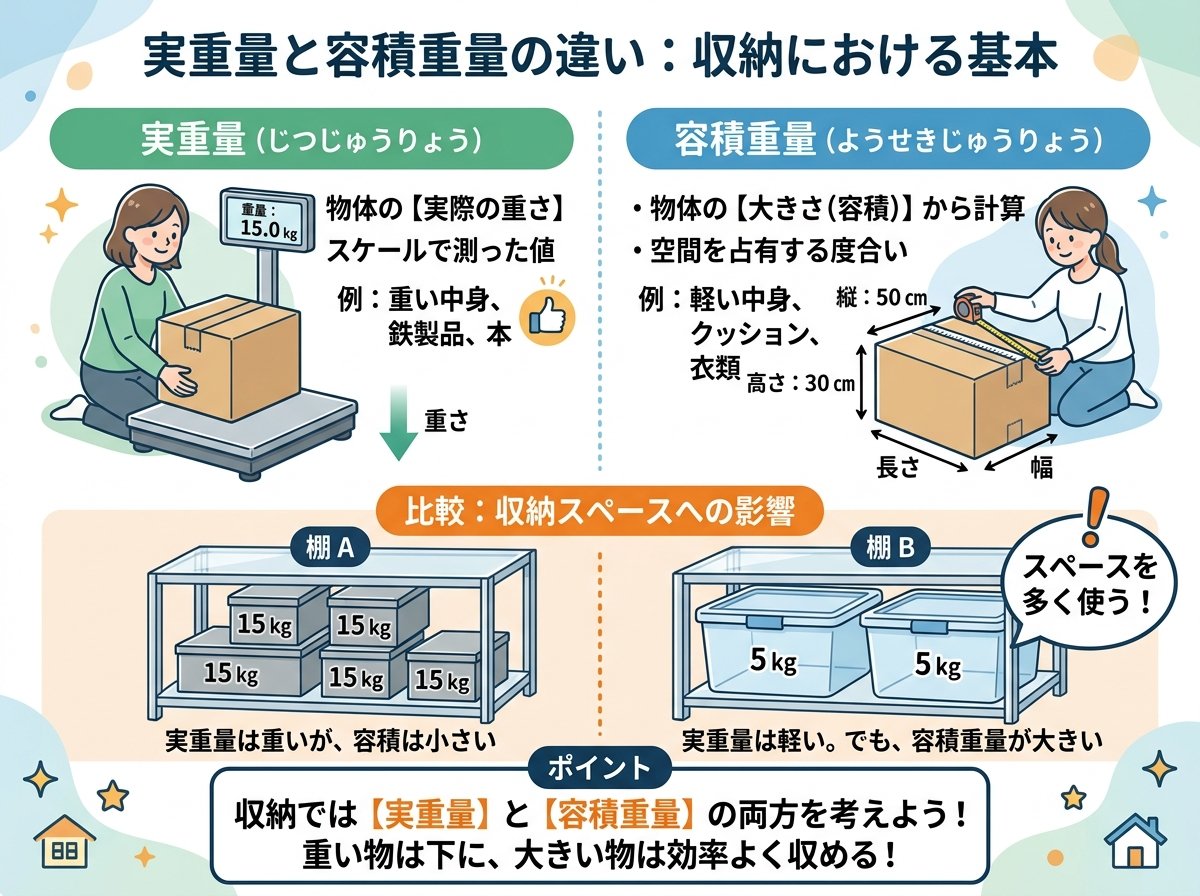 実重量と容積重量の違い:基本的な定義と意味