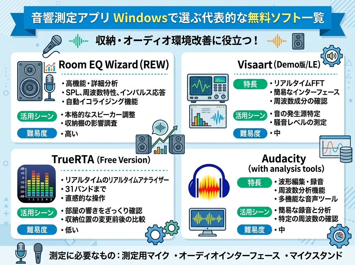 音響測定アプリWindowsで選ぶ代表的な無料ソフト一覧