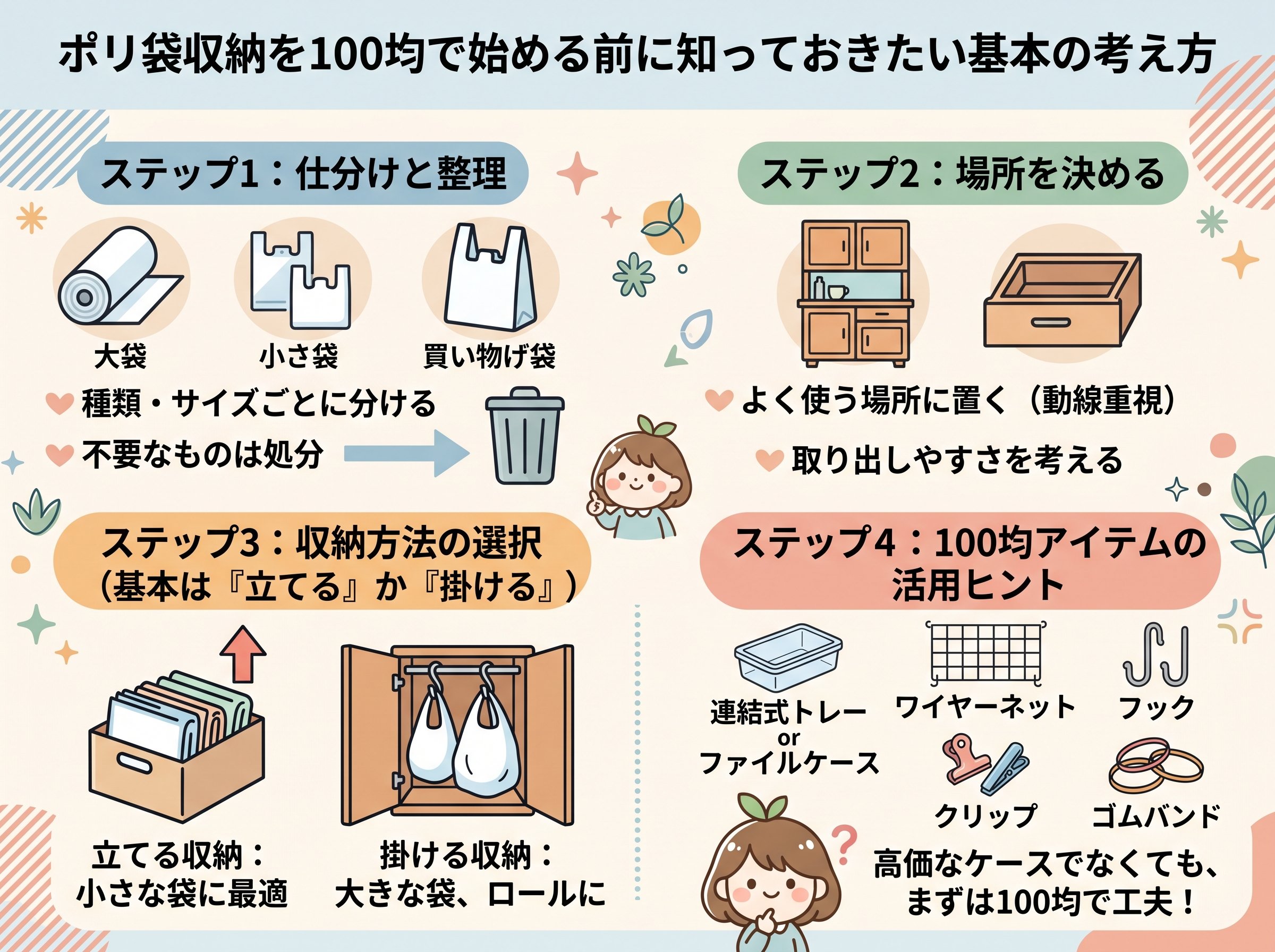ポリ袋収納を100均で始める前に知っておきたい基本の考え方