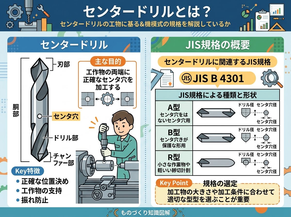 センタードリルとは何か・JIS規格の概要