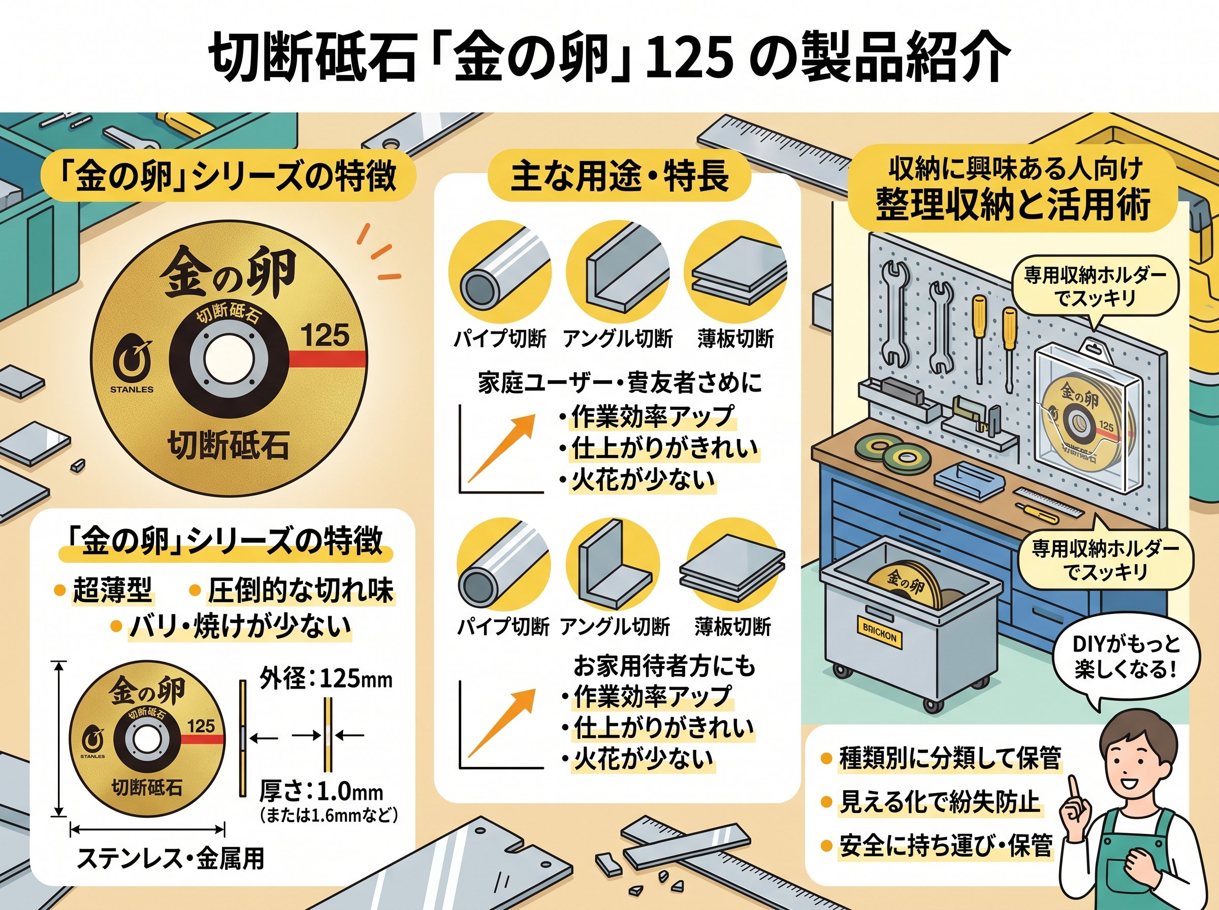 切断砥石「金の卵」125とはどんな製品か