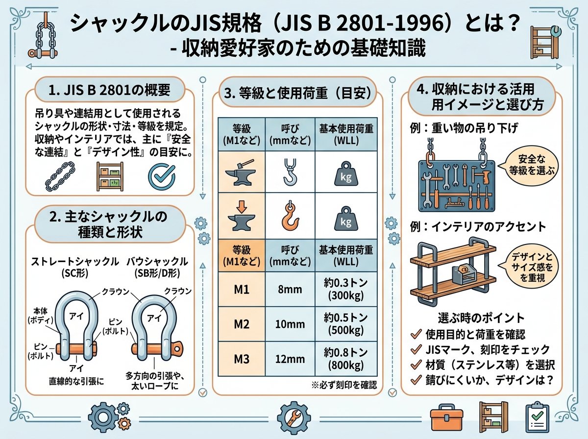 シャックルのJIS規格(JIS B 2801-1996)とは何か