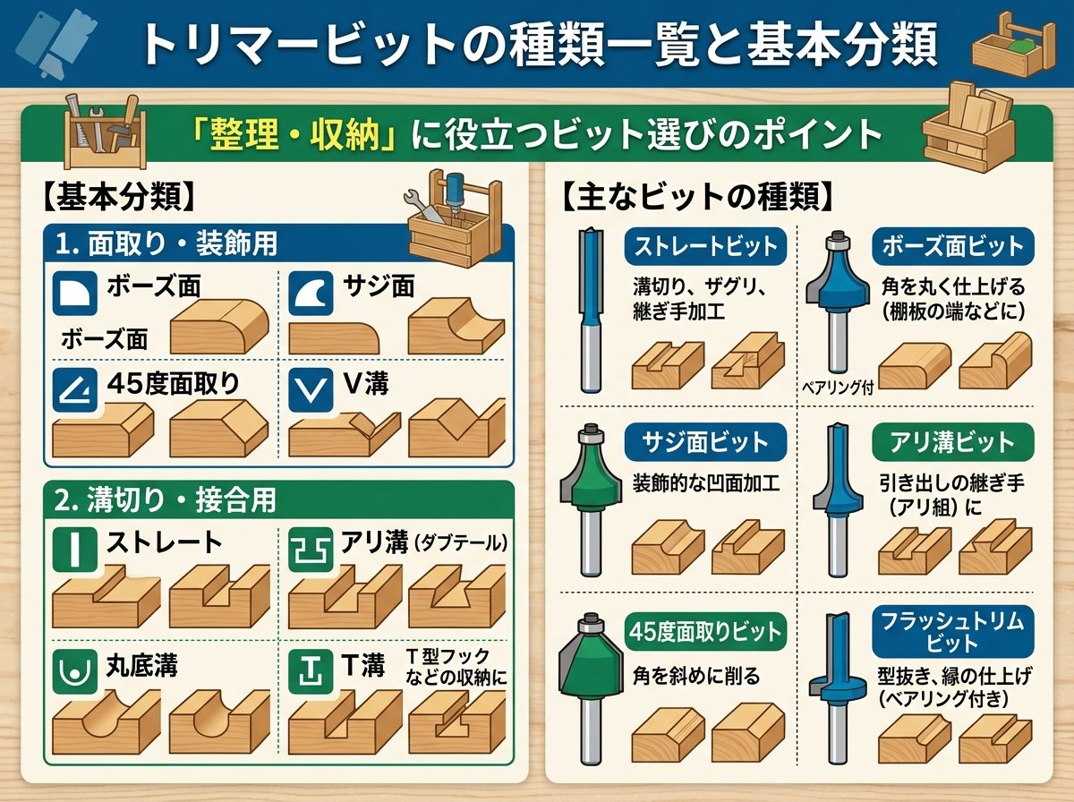 トリマービットの種類一覧と基本分類