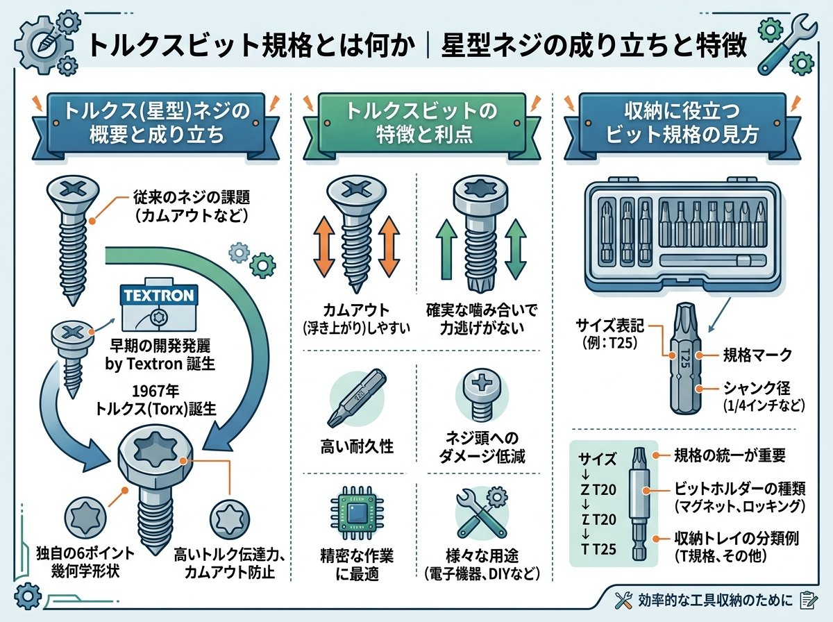 トルクスビット規格とは何か｜星型ネジの成り立ちと特徴