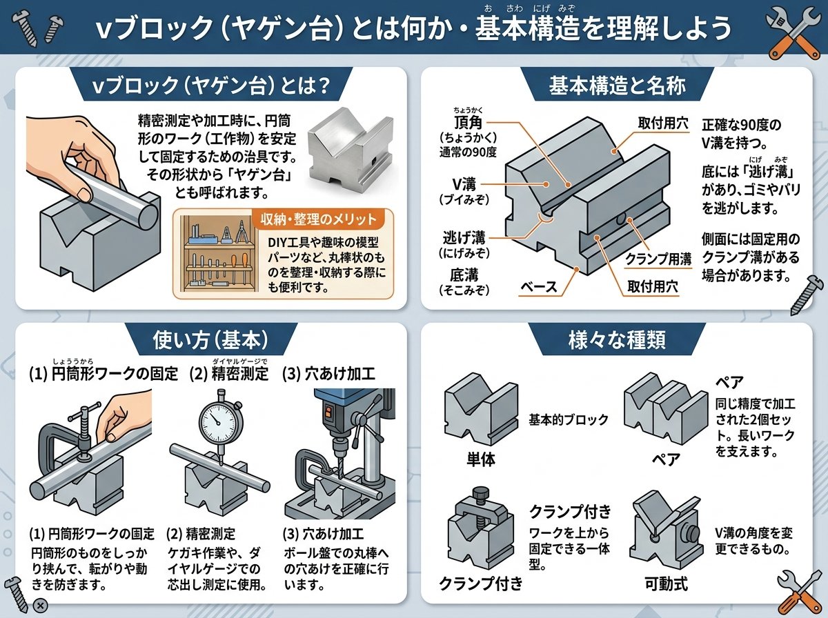 vブロック(ヤゲン台)とは何か・基本構造を理解しよう