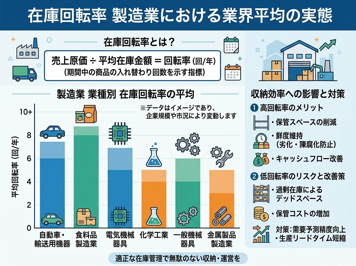 在庫回転率製造業における業界平均の実態